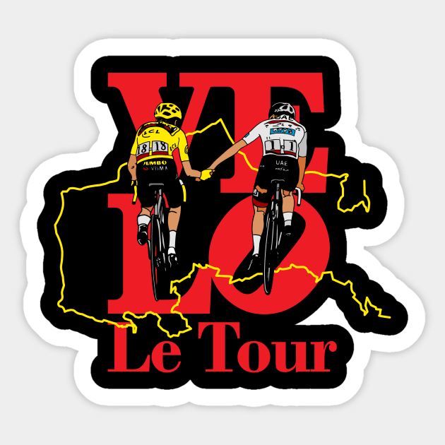 VELO LOVE Le Tour Sticker by reigedesign